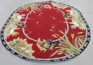 BURGUNDY 7'-6" X 9'-6" Oval Damaged Rug, Reduced Price 1172700756 HK56C-8OV - Picture 1 of 4