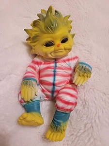 Rubber Toy Grinch Baby Boy Doll Laying Comes Fast Shipping *Read - Picture 1 of 10