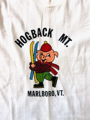 Camiseta de esquí vintage años 70 80 Hogback Mountain Marlboro Vermont juvenil talla 14 Foto 1 de 4