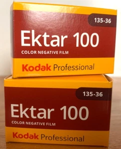 KODAK EKTAR 2-Pack 100 ISO 35mm Color Negative Film NEW FRESH 36 exp per roll - Picture 1 of 5