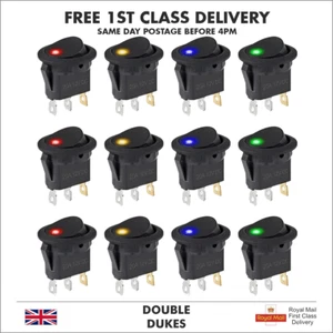 5 piezas 12 V LED ENCENDIDO/APAGADO redondo 12 V interruptor basculante tablero barco furgoneta botón - Imagen 1 de 7