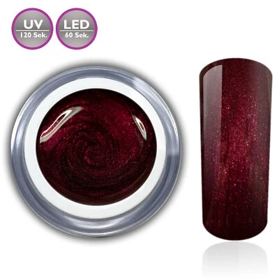 Farbgel Rot Tender Glitzer Glitter Led UV-Gel Nail Art Design Nagelgel 5ml - Bild 1 von 4