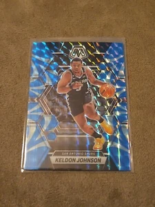 2022-23 Panini Mosaic Keldon Johnson Reactive Blue Prizm #179 San Antonio Spurs - Picture 1 of 3