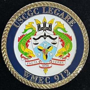 Moneda Desafío Oficial Comandante USCGC Legare WMEC 912 Cortador Guardia Costera de Estados Unidos - Imagen 1 de 2
