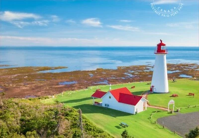 qt. Point Prim LIGHTHOUSE, PE = FAR and WIDE = Postage-Paid POSTCARD Canada 2024 - Image 1 of 2