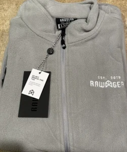 Neu mit Etikett RawGear FLEECEJACKE MIT DURCHGEHENDEM REISSVERSCHLUSS UND STEHKRAGEN. GRAU. L. Unisex 🔥SEHR SCHÖN🔥 - Bild 1 von 7