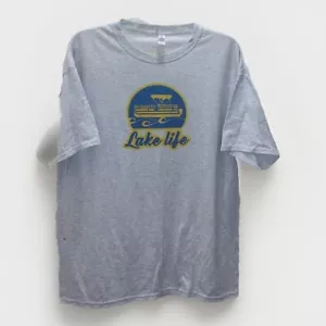 Jay’s Boat Dock Men’s XL Lake Life Short Sleeve Gray Jerzees T Shirt - Picture 1 of 5
