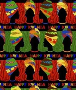 NEW - David Textiles Seasonal Fabric 1-Yard Precut, Kwanzaa Celebration Design - Picture 1 of 3