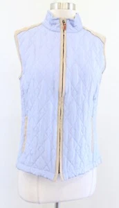 J McLaughlin Periwinkle Quilted Knit Zip Front Vest Size M *FLAW - Picture 1 of 12