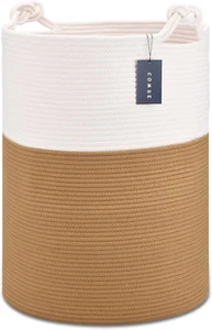 Cesto Portaoggetti Extra Large, 40 X 55 Cm, in Corda Di Cotone, per Coperte, Sog - Foto 1 di 12