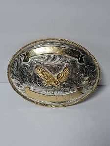 Rare Silver Strike Huge Belt Buckle 6.5”x 5” - Picture 1 of 4