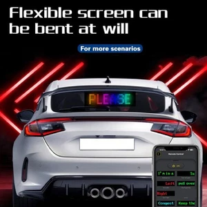 LED Car Sign Professional 13.7x4.0in Thin Waterproof Scrolling Programmable NEW - Afbeelding 1 van 12