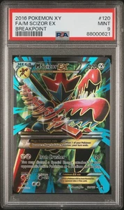 2016 Pokemon Xy Breakpoint M Scizor EX #120 Fa Breakpoint PSA 9 - Picture 1 of 2