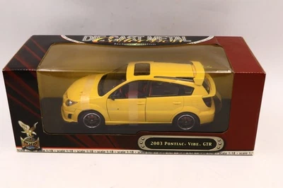 Yat Ming Road Signature 2003 Pontiac Vibe GTR Yellow Diecast 1:18 New Sealed - Image 1 of 4