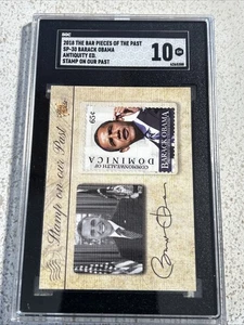 Barack Obama Briefmarke Sammelkarten Stücke der Vergangenheit USA Amerika Präsident SGC 10 - Bild 1 von 6