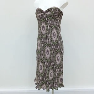 A+Eve Dress UK 6 Black Silk Multicolour Sleeveless Kaleidoscope New FLT17-DM - Picture 1 of 13