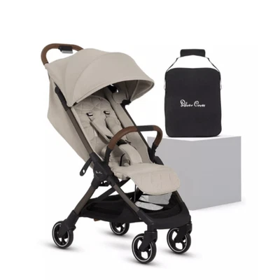Silver Cross Clic 2 Pushchair with Travel Bag – Latte - Image 1 of 4