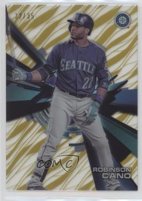 2015 Topps High Tek Grass Pattern 1 Grass/Waves Gold Rainbow /35 Robinson Cano - Image 1 of 2