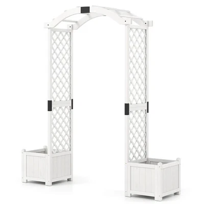 Árbol de jardín de madera de 79 pulgadas con jardineras para trepar plantas vegetales Foto 1 de 4