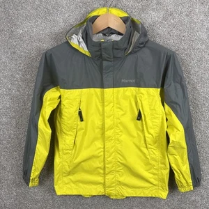 Marmot PreCip Rain Jacket Youth Large Waterproof Hooded Elastic Cuff Zipper - Picture 1 of 10