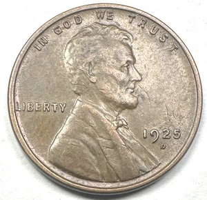 1925-D LINCOLN WHEAT CENT PENNY AU FULL WHEAT LINES CIRCULATED ORIGINAL! - Picture 1 of 2