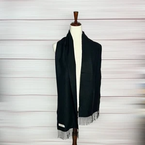 ARAN Pullover Market Wollschal schwarz mit Fransen Irland Herren Damen’s - Bild 1 von 8