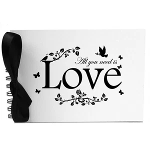 Cinta, All You Need is Love, álbum de fotos, libro de recortes, páginas blancas en blanco, A5 - Imagen 1 de 5