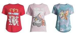 Tom & Jerry Women / Juniors' Short Sleeve Graphic T-Shirt NEW - Picture 1 of 23