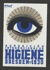 Modernistischer Posterstempel INTERNATIONALE HYGIENE 1930 Grafikdesign Willy PETZOLD 