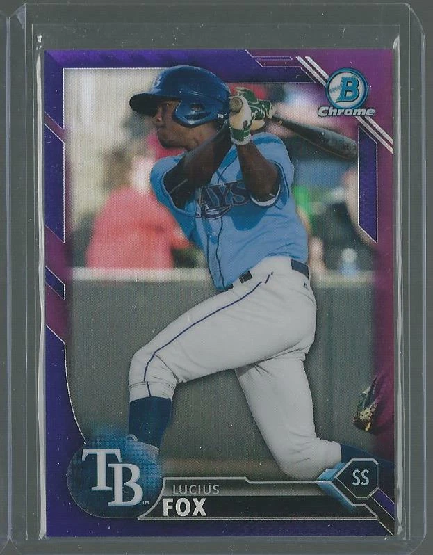 2016 BOWMAN CHROME DRAFT LUCIUS FOX RAYS RC PURPLE REFRACTOR RARE SP 026/250 - Image 1 of 1