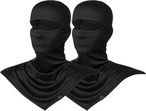 2er Pack Sturmhaube Vollgesichts- und Nackenmaske Sommer Sonnenschutz atmungsaktiv, schwarz - Bild 1 von 6