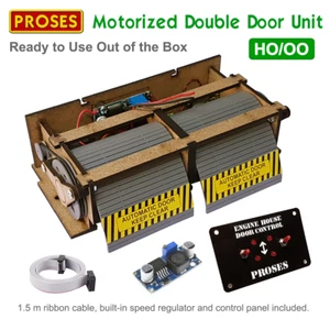 Motorisierte Rolltoreinheit für HO/OO für Schuppen, Depot, Lager, Feuerwache. - Bild 1 von 3