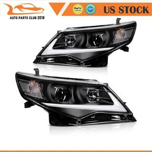 For 2012-2014 Toyota Camry Headlights Assembly Black Housing Lamps Left + Right - Picture 1 of 9
