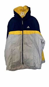 Vintage Adidas Jacket Men's XL Yellow/Blue, gray
