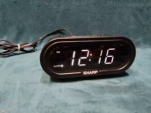 Sharp AccuSet Digital Alarm Clock Automatic 9 inch White LED Display SPC476 - Picture 1 of 5