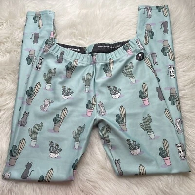 Pins To Kill Cactus/Cat Leggings Sz.M ID#A034 - Image 1 of 4