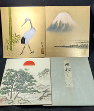 Japanese SHIKISHI Hard paper Hand Drawn Watercolor painting set of 3 #1544-3