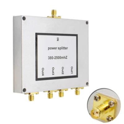 RF Coaxial Power Splitter Divider SMA Female Connector 1:4 4-way 380MHz-2500MHz - Image 1 of 4