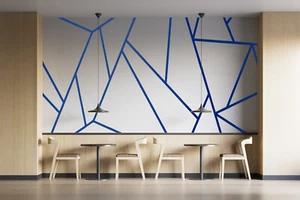 Zierleistenband Kinderzimmer Schule Kita Möbel Wände Deko 40mm Signalblau Matt - Bild 1 von 9