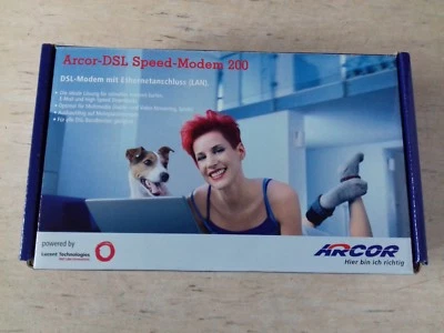 Arcor DSL Speed Modem 200 | ADSL/ADSL 2+ Modem LAN PC Notebook Computer | OVP - Bild 1 von 3