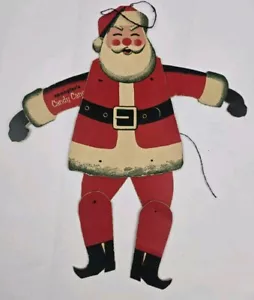 Spangler's Candy Canes Advertising Santa Claus Figure Moveable Joints Good Cond - Picture 1 of 4