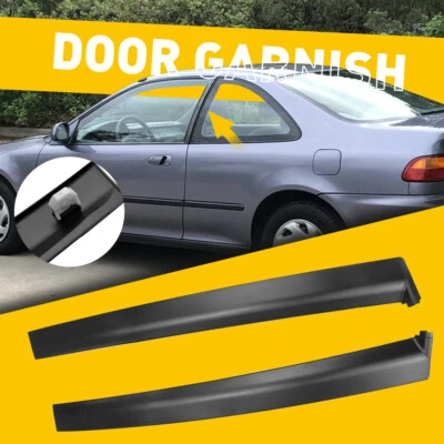 2x Juego de molduras de marco de puerta para ventana lateral izquierda y derecha para Honda Civic 2/3 puertas Foto 1 de 4