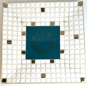 Georges Briard Mosaik Keramikfliese Quadratisch Schale Tablett Platte MCM 7 3/4" - Bild 1 von 12