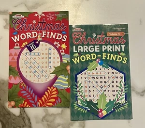 Christmas Holiday Large Print Word Finds Volumes 16 & 17 Lot of 2 Books - Picture 1 of 2