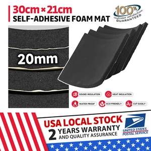 20mm Heat Shield Sound Deadener Car Insulation Thermal Reduce Noise Proofing Mat - Picture 1 of 13