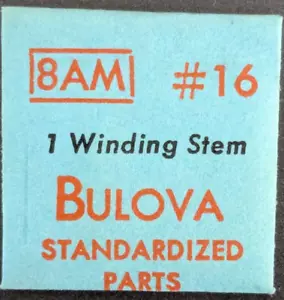NOS NEW Genuine Bulova Cal. 8AM # 16 Winding Stem - Vintage Watch Part - Picture 1 of 2