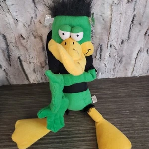 Halloween Looney Tunes Frankenstein Daffy Duck Plush Stuffed Animal Warner Bros - Picture 1 of 10