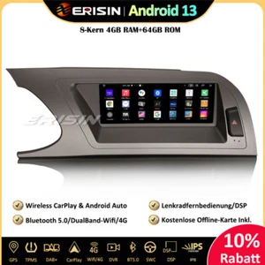 8.8" Android 13.0 GPS Autoradio DSP Wifi DAB+CarPlay TPMS SWC Für Audi A4 S4 RS4 - Bild 1 von 23