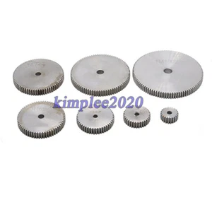 45# Steel Spur Gear 1M12T-1M150T Metal Mod 1 Flat Pinion Gear 12Tooth Moter Gear - Picture 1 of 94