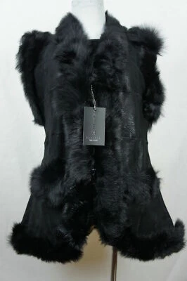 Long Women 100% Shearling Leather Sheepskin Long Haired Toscana Vest Fur S-5XL - Image 1 of 4